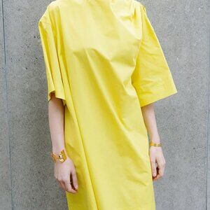 NWT Soeur Delight Dress in Bright Yellow Cotton Poplin  | Sz 42 (US 10/12)